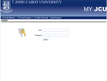 Tablet Screenshot of myjcu.johncabot.edu